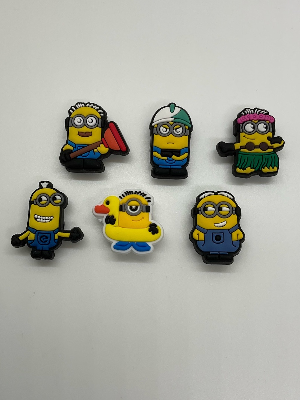 MINIONS CROCS Rubber Shoe Charms - set of 6